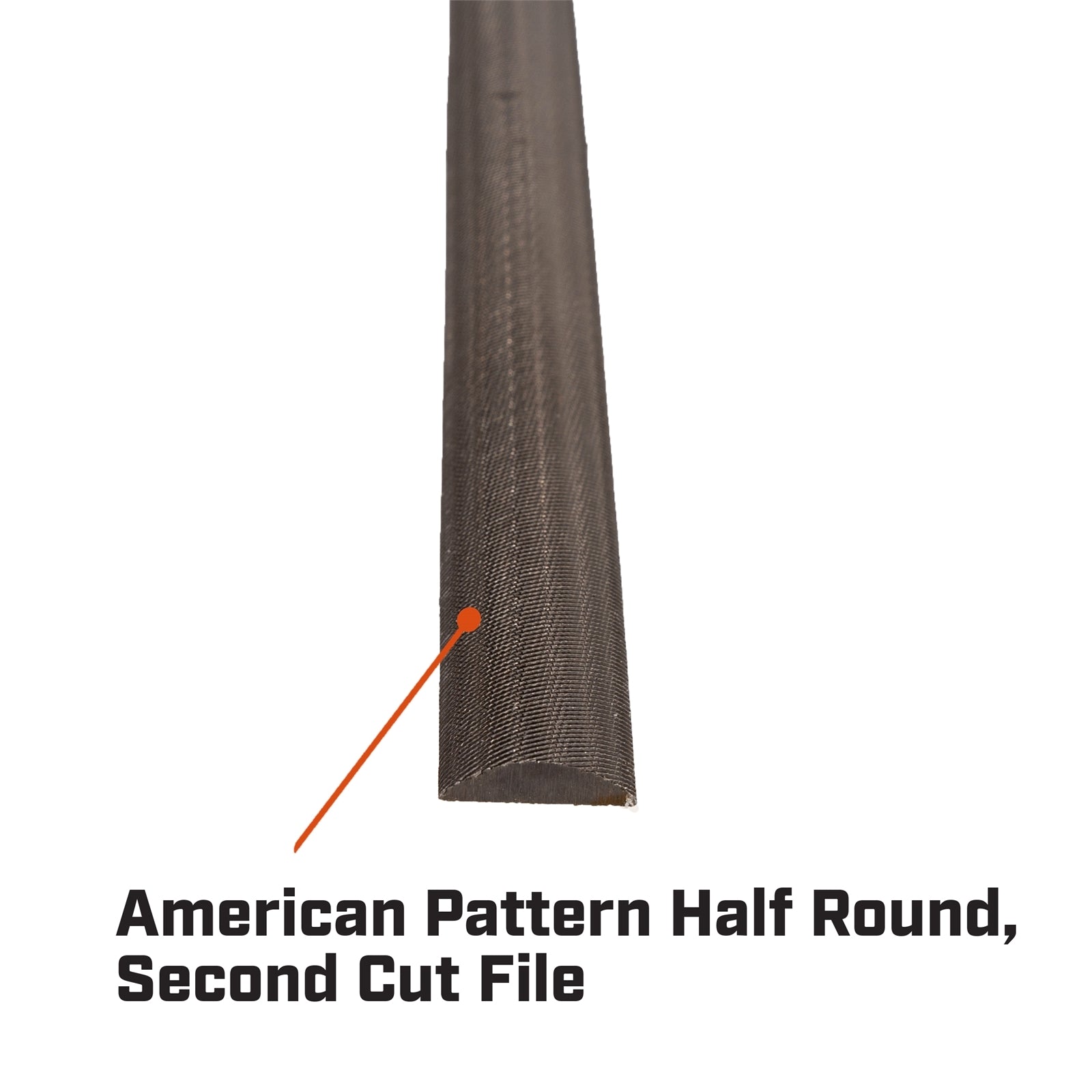 Crescent Nicholson 200mm 8" Half Round Second Cut File - Image 3 of 9