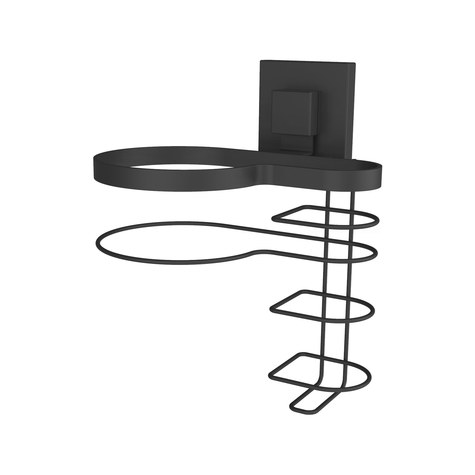Fusion-Loc Matte Black Suction Hair Dryer And Straightener Holder - Image 1 of 2