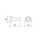 Caroma Polished Chrome Acacia Single Robe Hook - Image 2 of 2