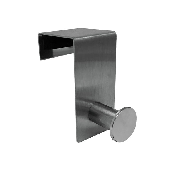 Adoored Satin Chrome Over-The-Door Deco Hook