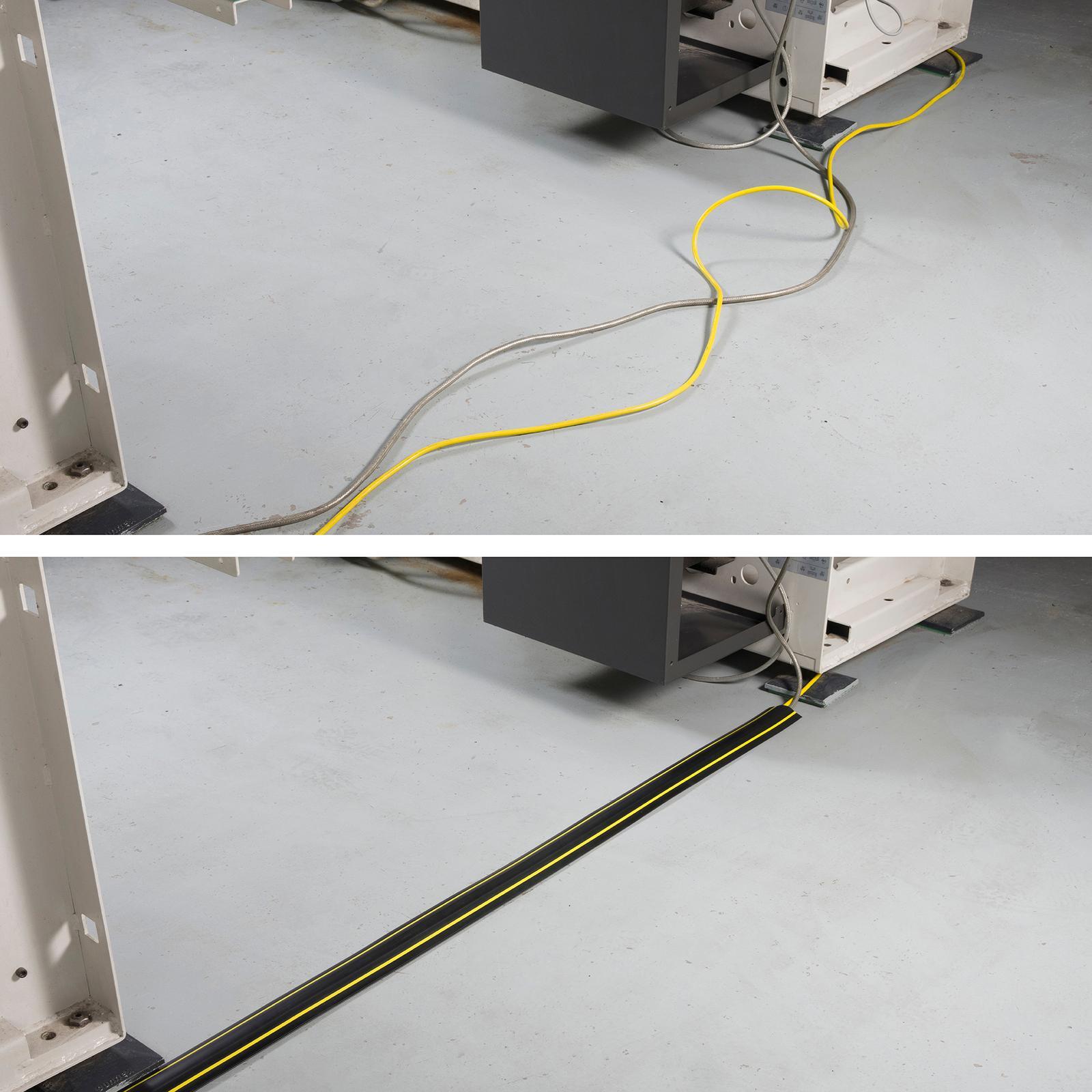 D-Line 30 x 10mm 1.8m Black And High Visibility Yellow Medium Duty Floor Cover - Image 3 of 14