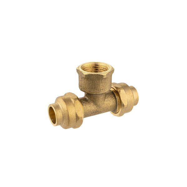 Brasshards 15FL x 15FL x 15FI Brass Flared Tee LF