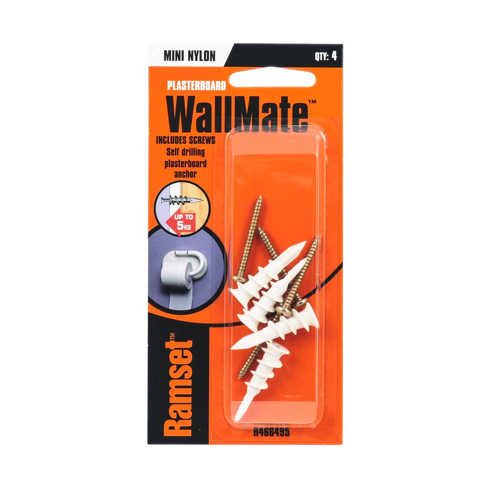 Ramset Nylon WallMate Mini Anchor - 4 Pack - Image 1 of 1