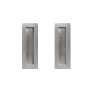 Delf 150mm Stainless Steel Square Flush Pull - 2 Pack