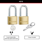 Master Lock 40mm Long Shackle Padlock - 2 Pack - Image 3 of 18