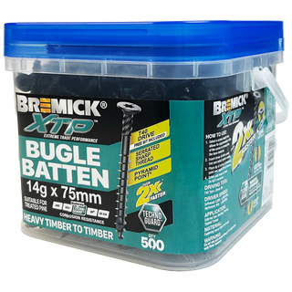 Bremick XTP 14g x 75mm T40 Technoguard Bugle Batten - 500 Pack