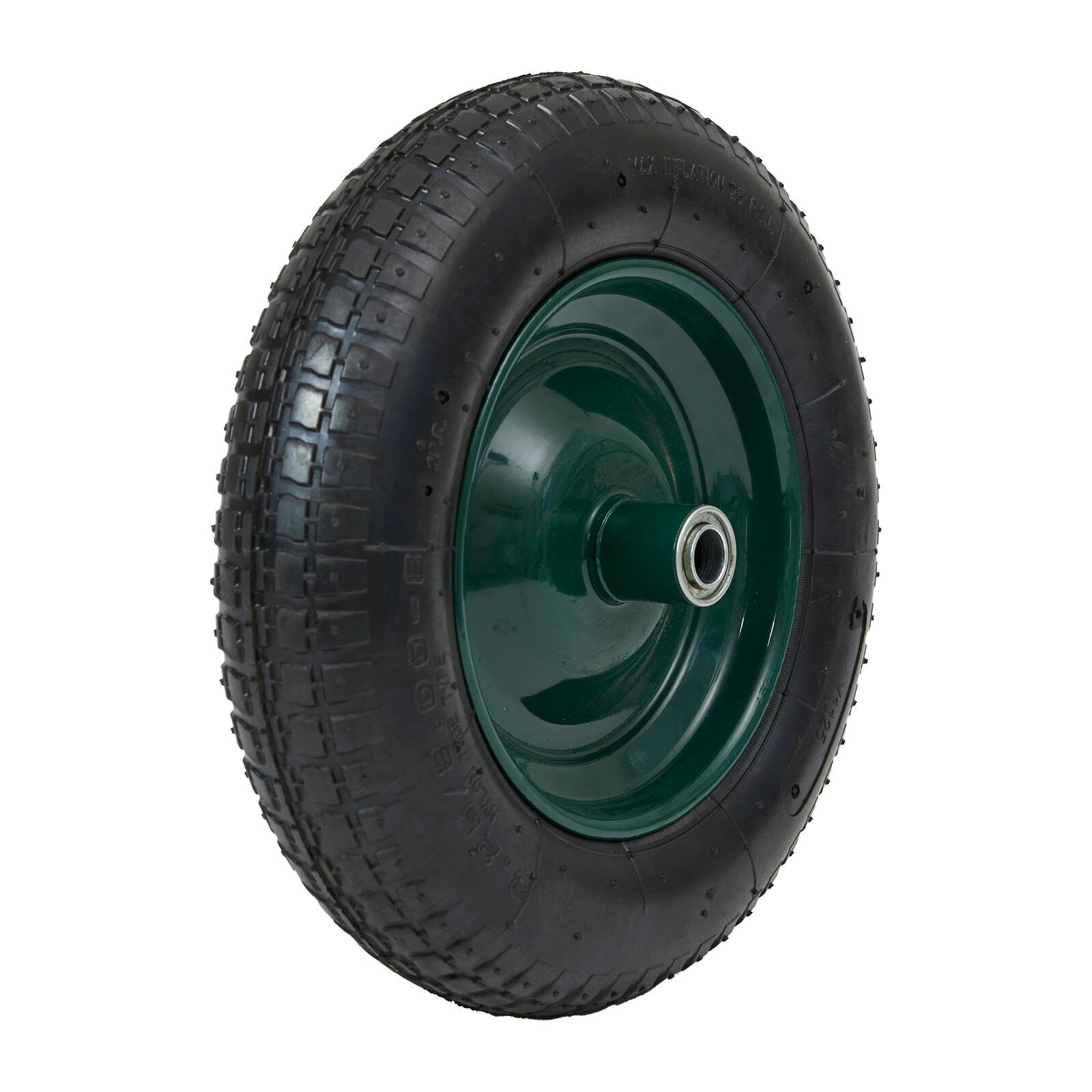 Saxon 14" Green Pix and Mix Wheelbarrow Wheel - Image 7 of 12