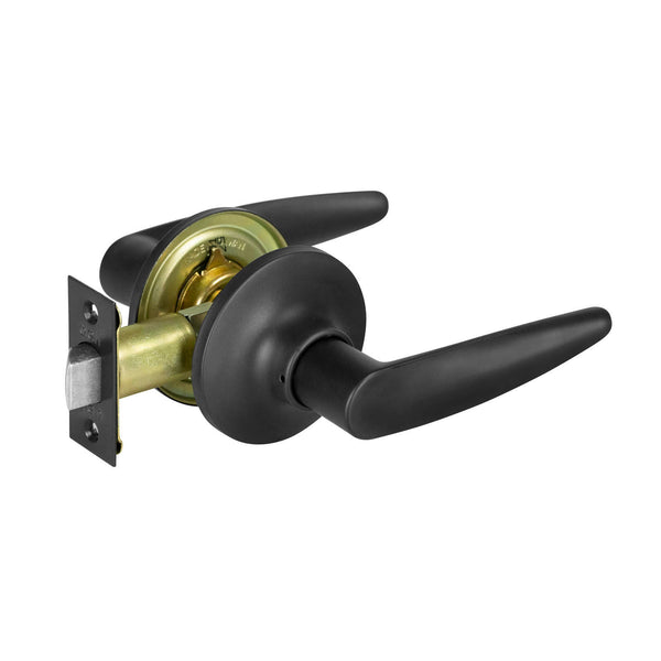 Delf Matte Black Pomona Passage Lever Set