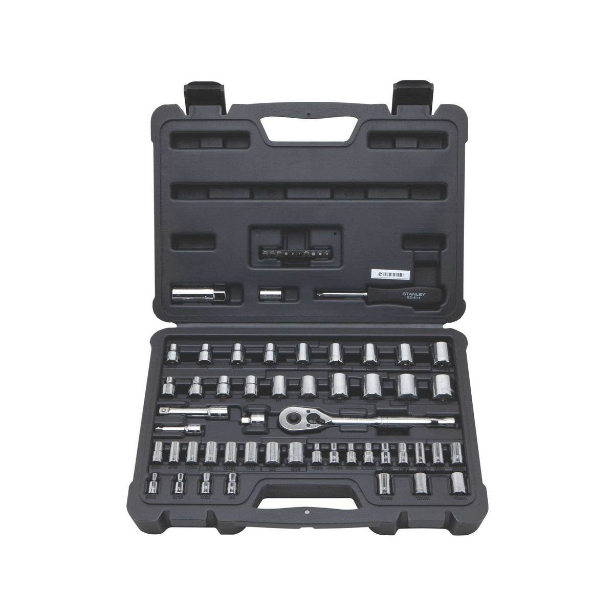 Stanley 60 Piece 1/4” And 3/8” Drive Socket Set - Image 1 of 3