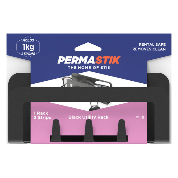 Permastik Black Matte Utility Rack