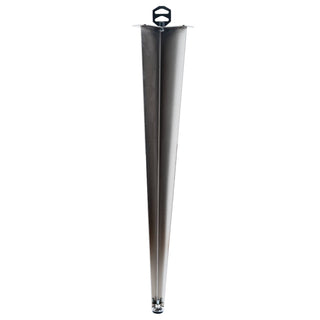 Taskmaster 710 x 2mm Satin Chrome Steel Corner Furniture Leg