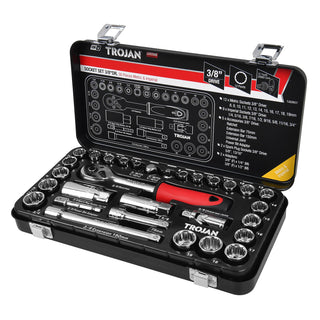 Trojan 30 Piece 3/8" Socket Tin Set TJQ28837