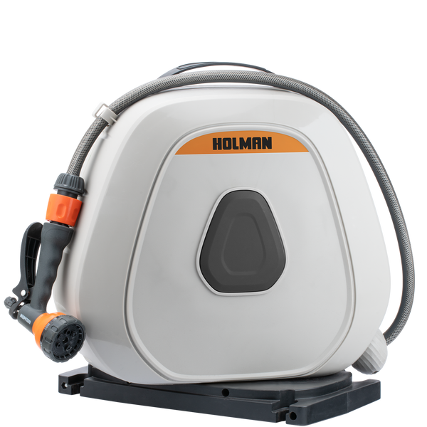 Holman 20m Portable Retractable Hose Reel With Ground Spikes