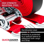 Quickloader Ratchet Strap Tie Down 10m 2500kg Lashing Capacity - Image 3 of 12