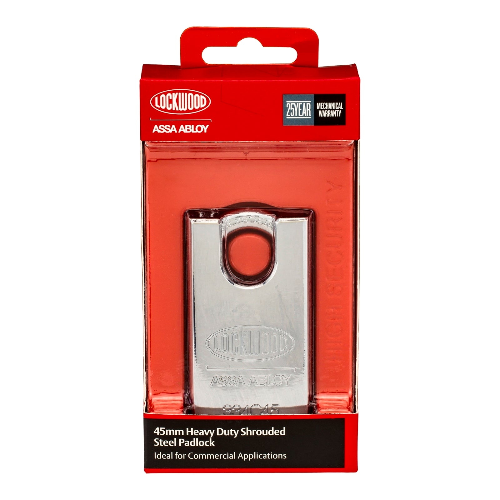 Lockwood 45mm Steel 334 Series Shrouded Padlock with 19mm Molybdenum Steel Shackle - Image 2 of 4