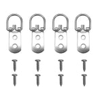 Everhang 15kg Zinc Plated Heavy-Duty Picture Hanging D-Ring - 4 Pack - Image 1 of 6