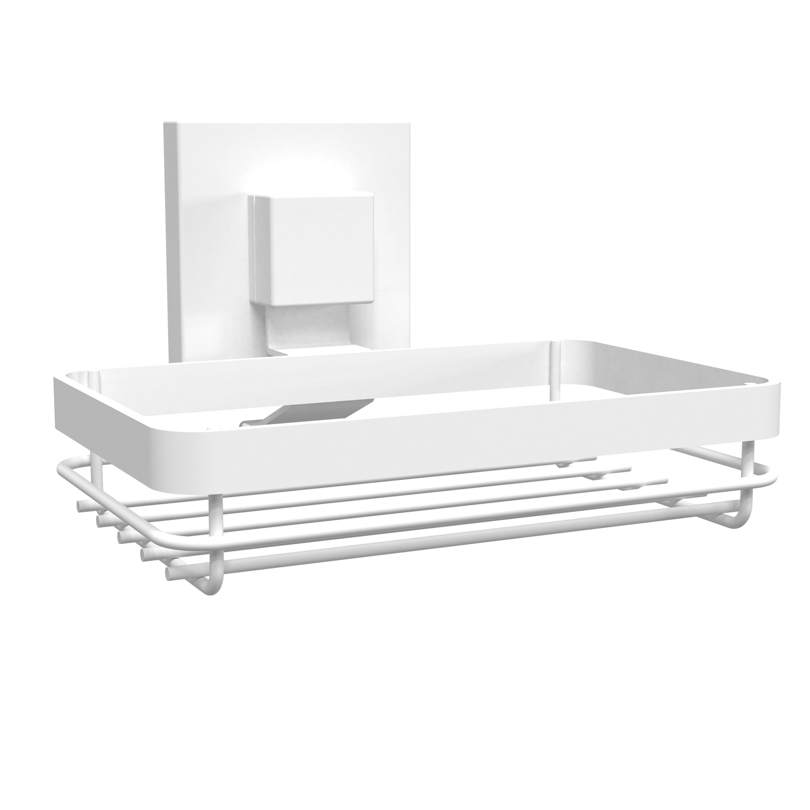 Fusion-Loc Matte White Style Suction Soap Dish - Image 1 of 3