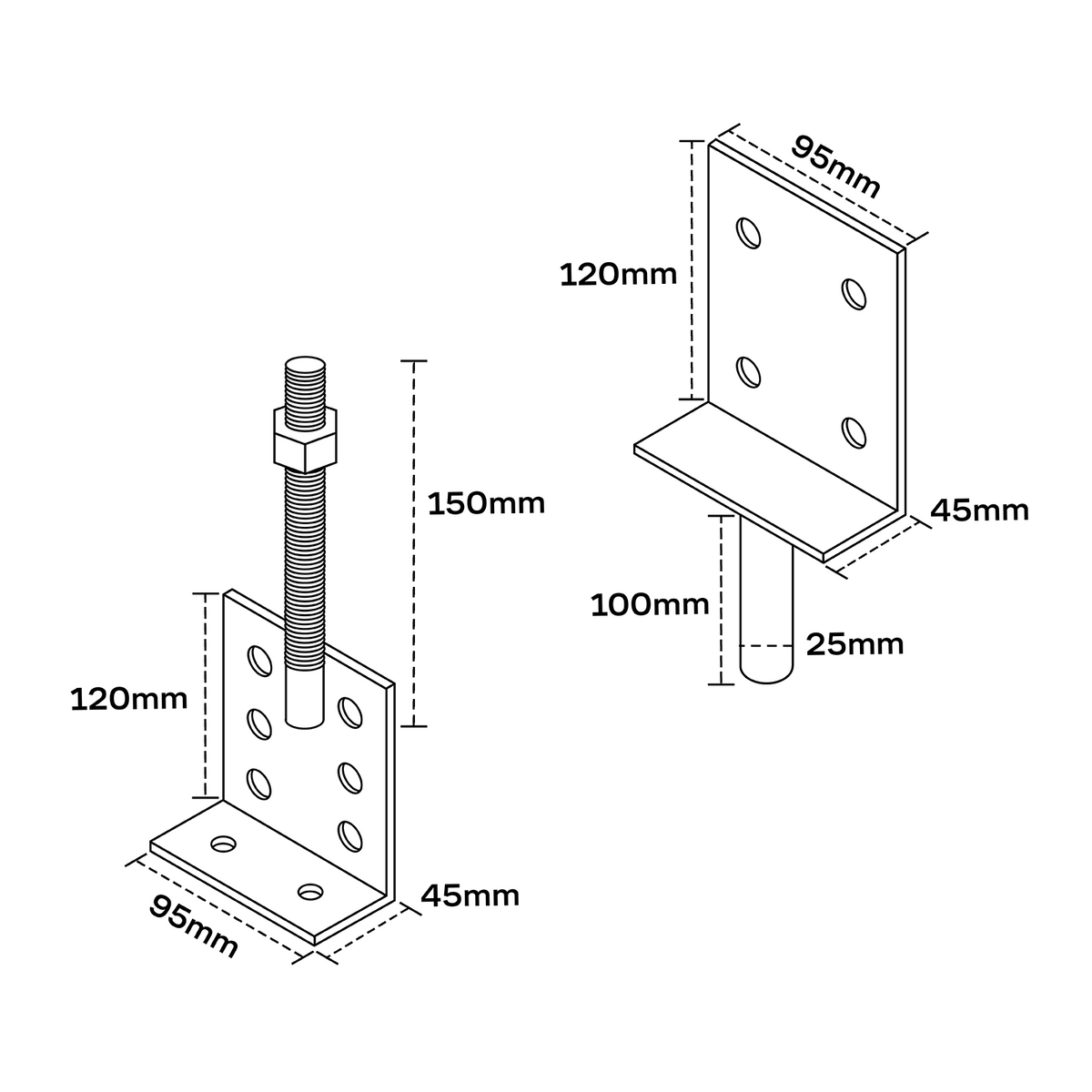 Roof Extenda MKII Mild Steel Bracket With Black Tin Roof Seal - Image 7 of 8