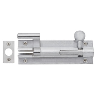 Delf 100 x 32 x 9.5mm Cranked Barrel Bolt Offset Satin Chrome