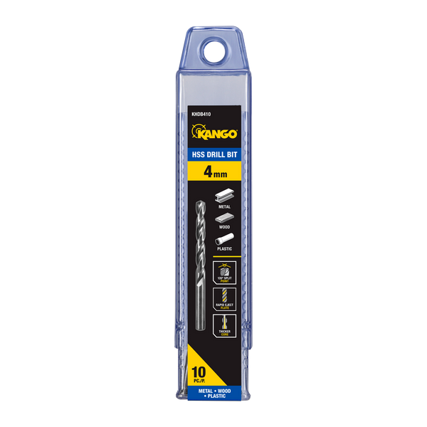 Kango 4mm HSS Drill Bit - 10 Pack