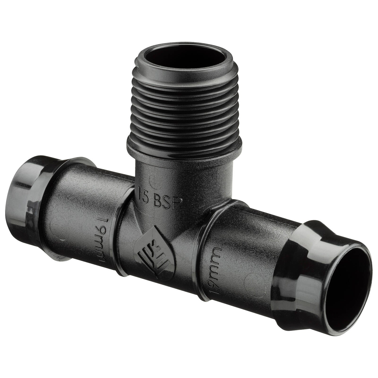 Pope 19mm Barbed x 15mm BSP Barbed Male Threaded Tee - Image 4 of 4
