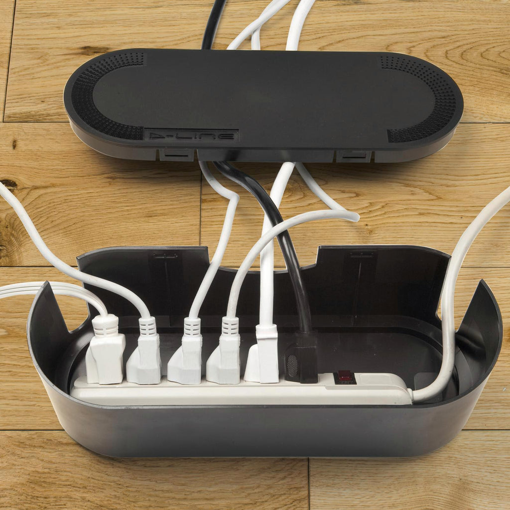 D-Line Small Black Cable Tidy Unit Management Box - Small - Image 2 of 10