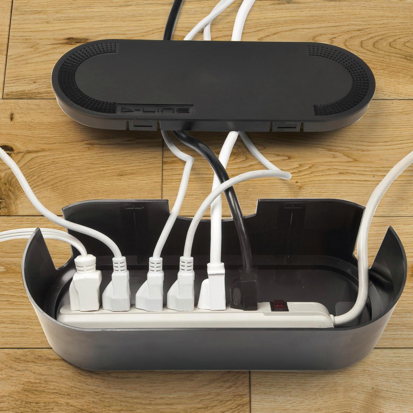 D-Line Small Black Cable Tidy Unit Management Box - Small - Image 2 of 10