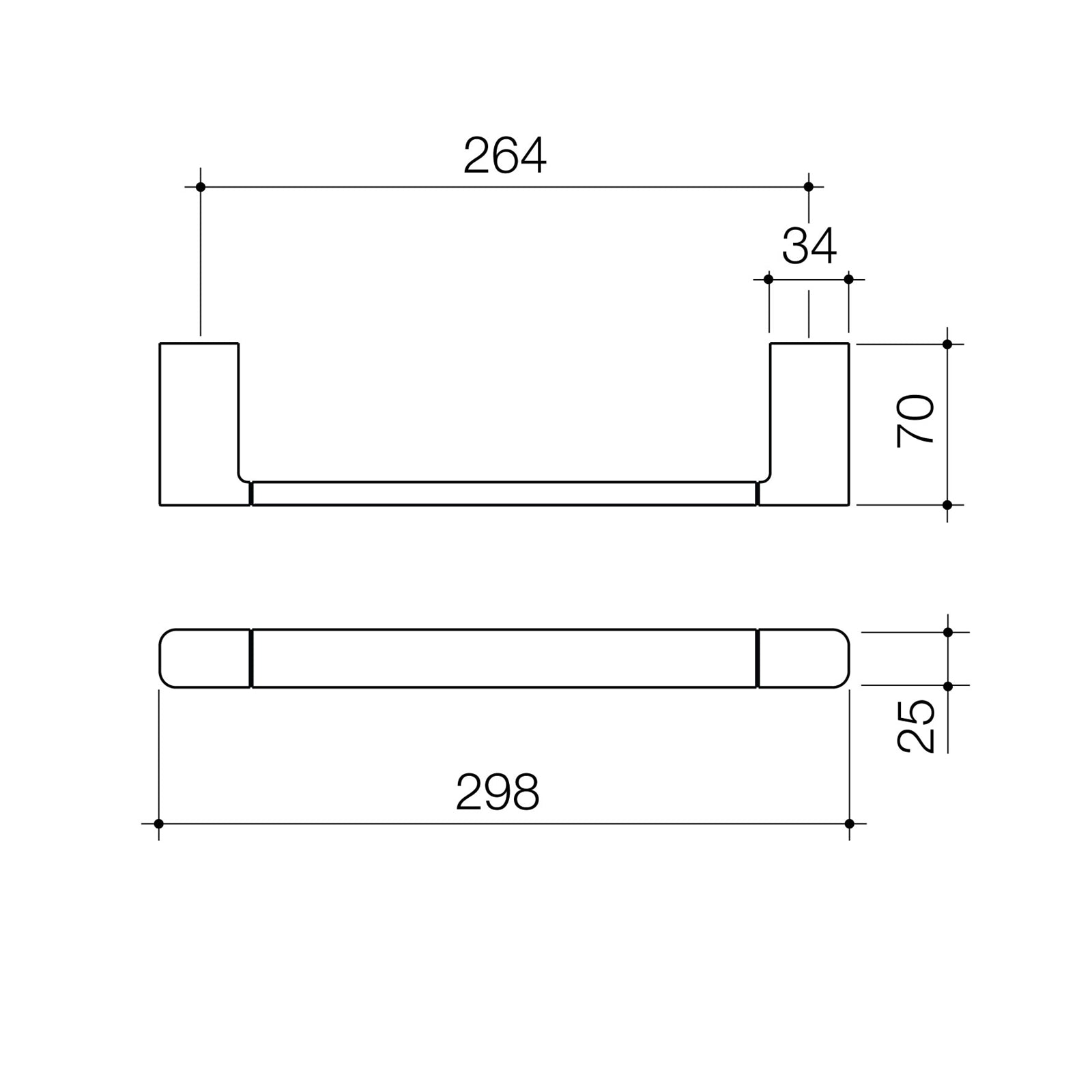 Caroma Luna Hand Towel Rail - Image 2 of 4