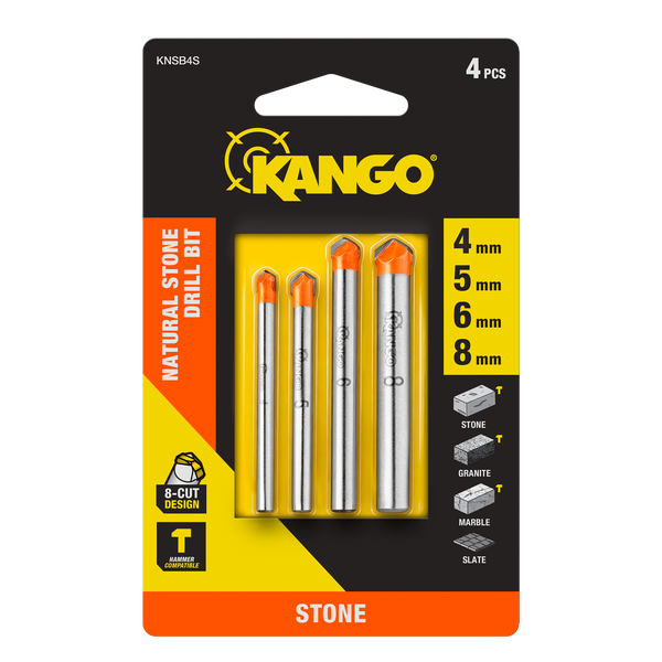 Kango 4 Piece Natural Stone and Tile Drill Bit Set