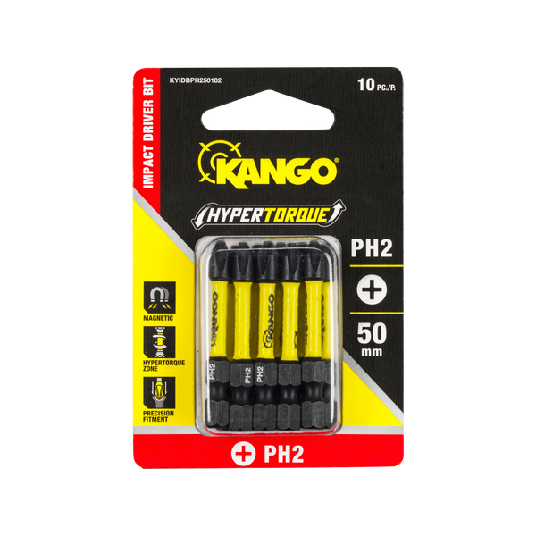 Kango Hypertorque 50mm PH2 Impact Driver Bit - 10 Pack