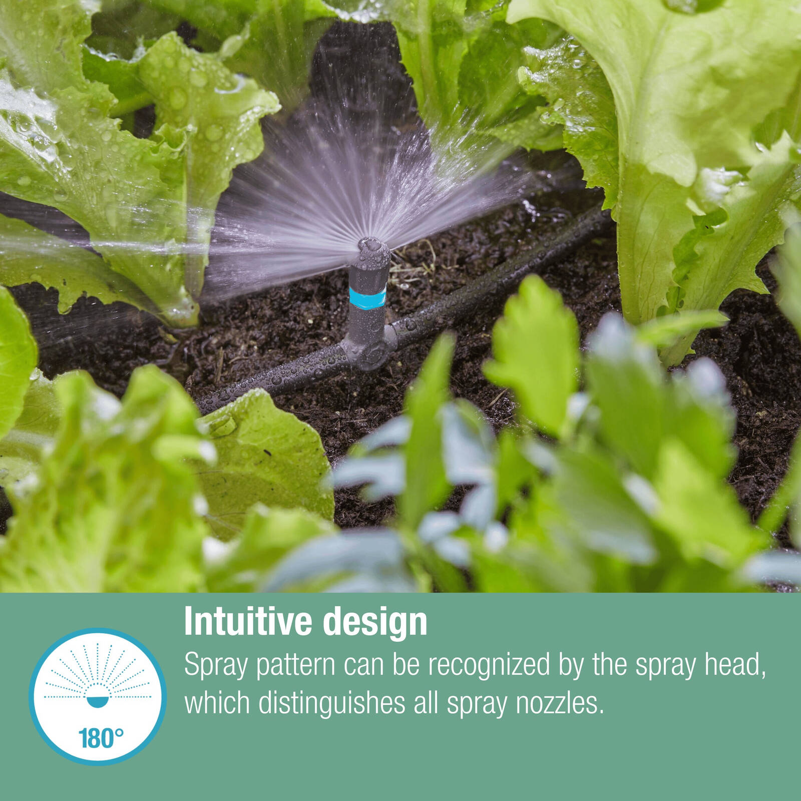 GARDENA Micro Irrigation Spray Nozzle 180° - 5 Pack - Image 5 of 8