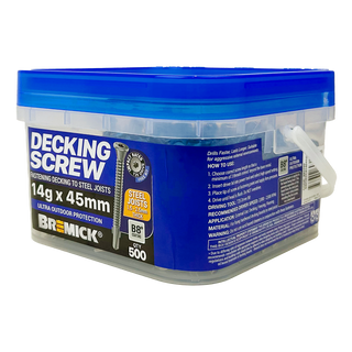 Bremick Decking Screw 14g x 45mm WING TRUSS T25 B8 - 500 Pack
