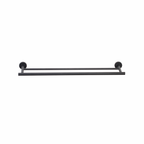 Barelli Toscana 60cm Matte Black Double Towel Bar - Image 1 of 2