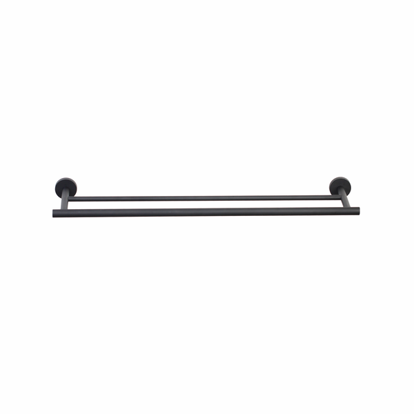 Barelli Toscana 60cm Matte Black Double Towel Bar