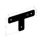 Simpson Strong-Tie 350 x 210 x 75mm Black Outdoor Accents Strap Tie T Plate - Image 2 of 5