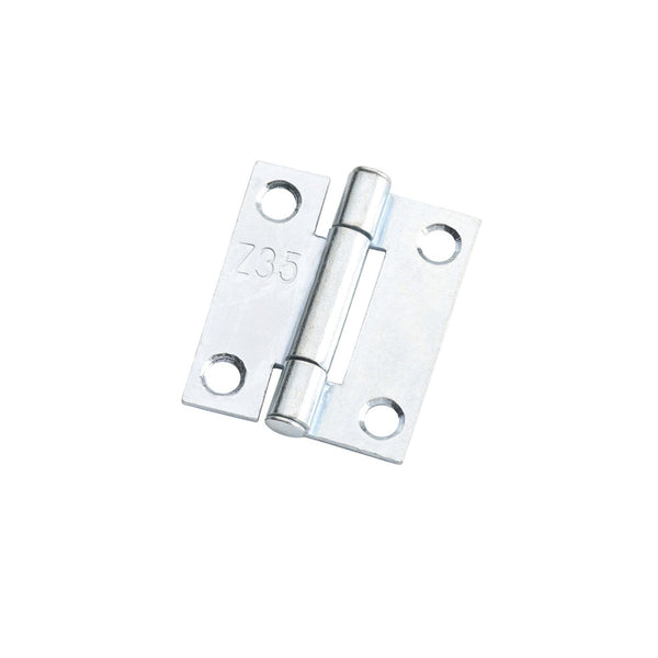 Lane 35 x 28 x 1.2mm Zinc Plated Fixed Pin Butt Hinge - 2 Pack