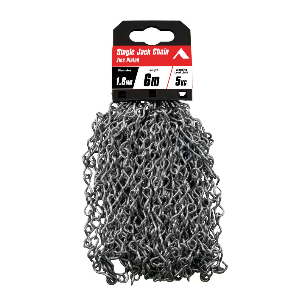 Pinnacle 1.6mm x 6m Zinc Plated Single Jack Chain - Image 2 of 2