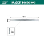 Carinya 600 x 40 x 1mm Galvanised Flat Plate Make-A-Bracket - Image 3 of 7