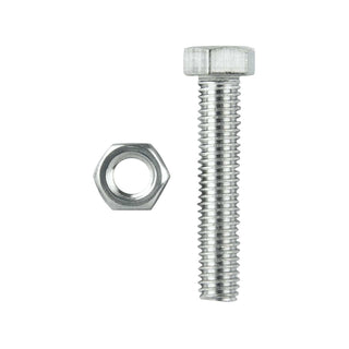 Pinnacle M6 x 50mm Stainless Steel Hex Head Bolts And Nuts - 6 Pack