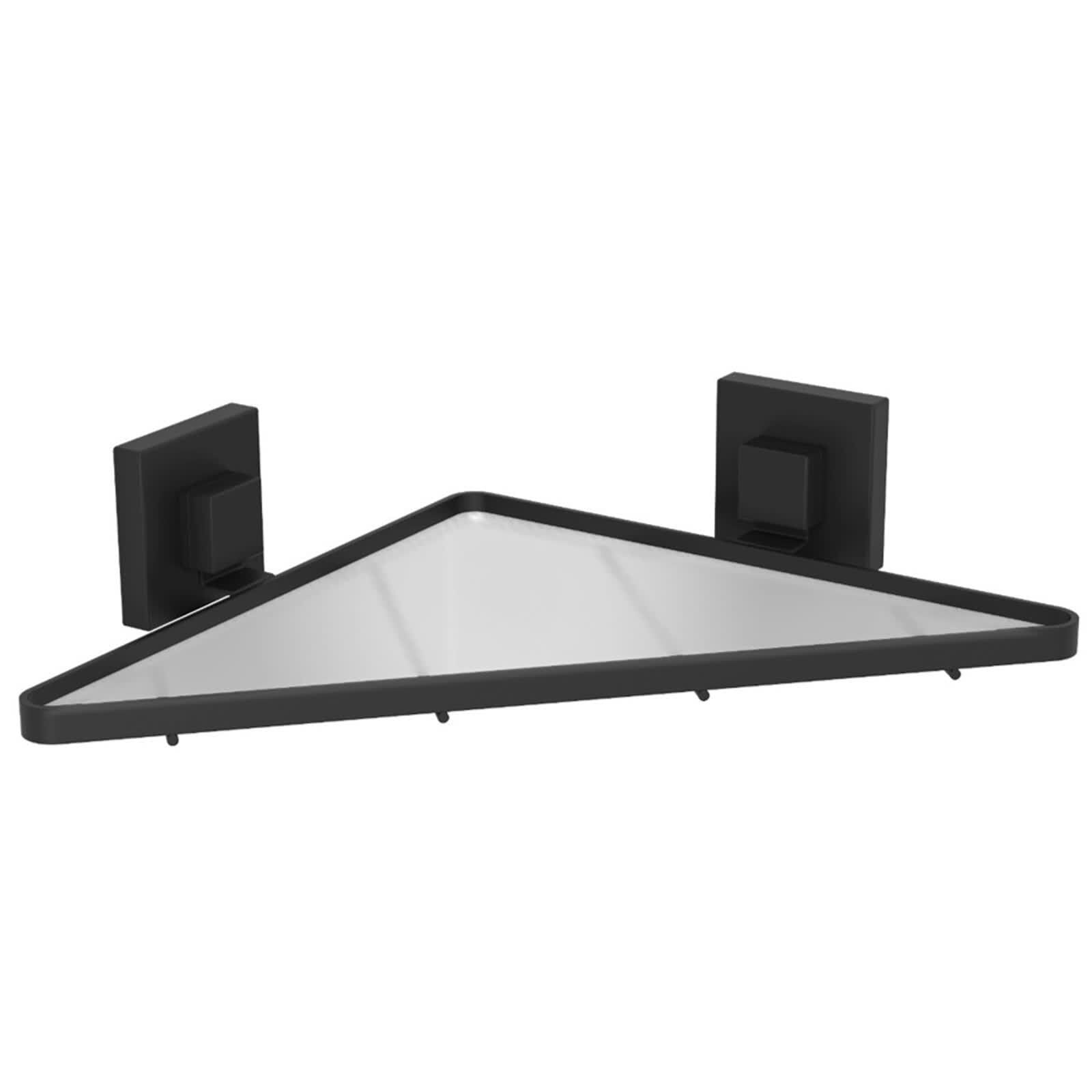 Fusion-Loc 26kg Black Matte Suction Frosted Acrylic Corner Shelf - Image 1 of 1