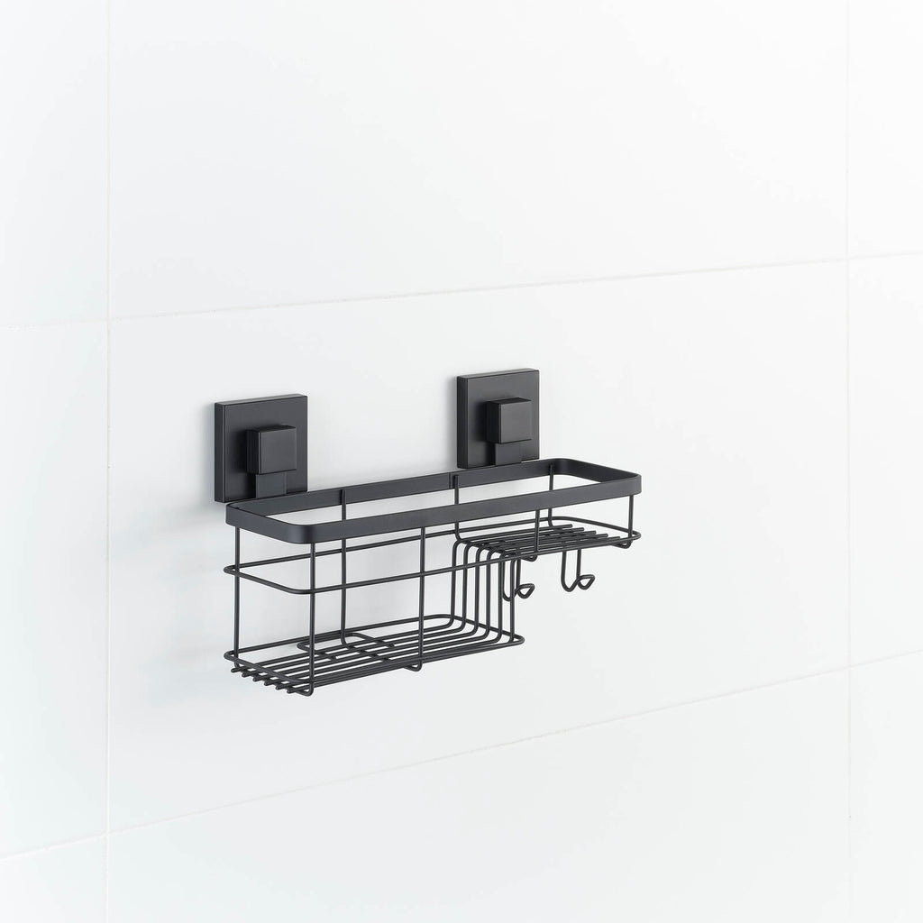 Fusion-Loc 26kg Black Matte Suction Combo Shower Caddy - Image 3 of 7