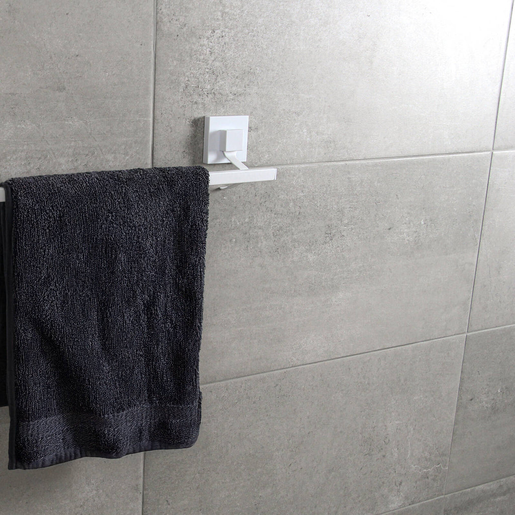 Fusion-Loc 40cm Matte White Style Suction Single Towel Rail - Image 4 of 4