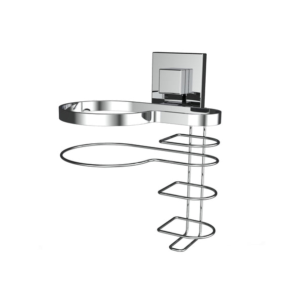 Fusion-Loc Stainless Steel Suction Hair Dryer And Straightener Combo Caddy