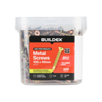 Buildex 10G x 40mm Gold Passivated Sheet Metal Screws - 500 Pack - Image 1 of 3
