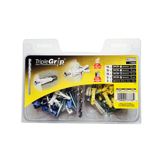Cobra Assorted 176KE Triple Grip Anchor Kit - 50 Pack