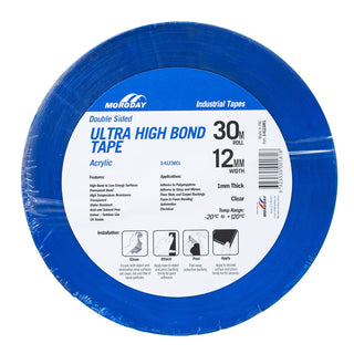 Moroday 12mm x 30m Clear Double Sided Ultra High Bond Acrylic Tape