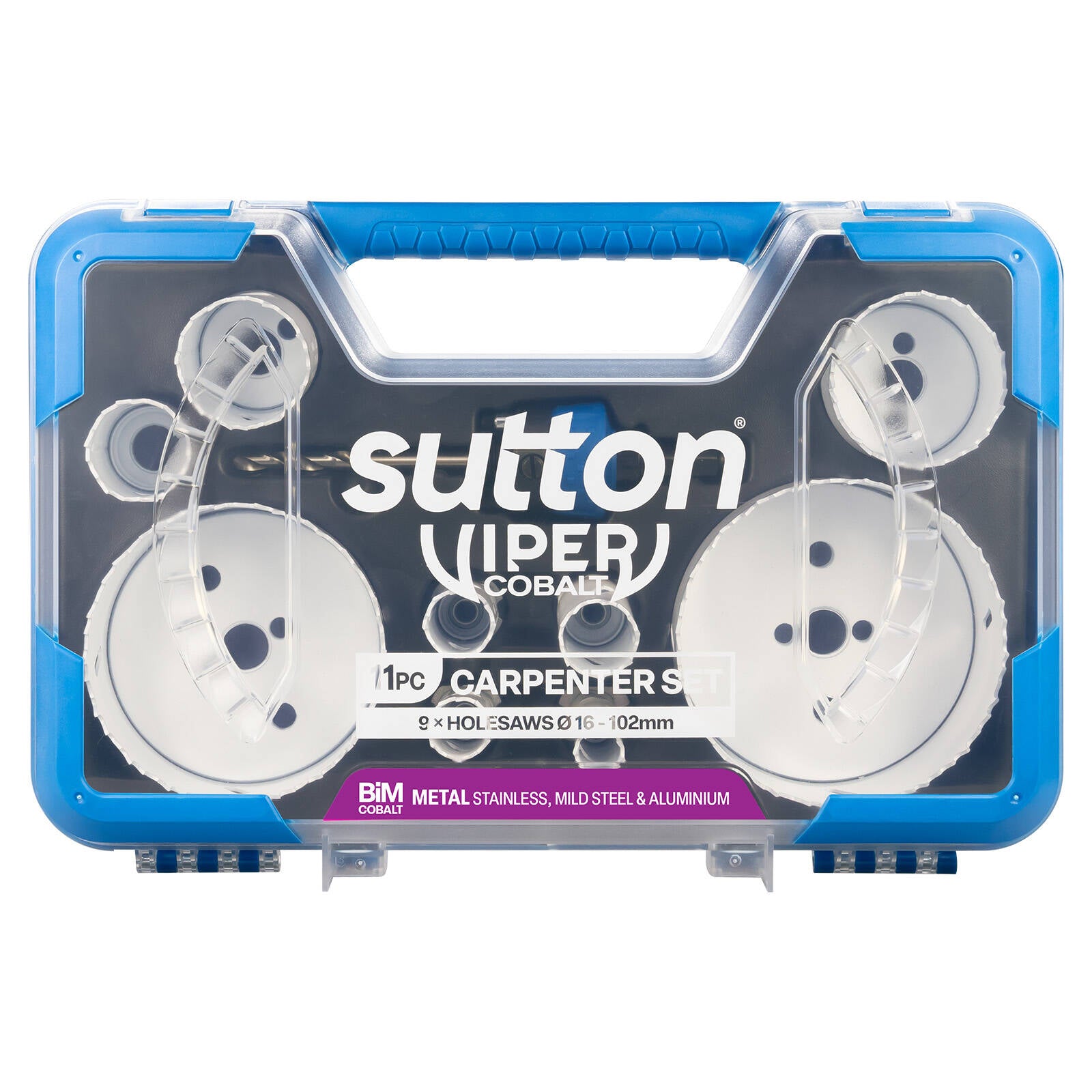 Sutton Tools 16-102mm Bi-Metal Viper Cobalt Carpenter Holesaw Set 11 Piece - Image 1 of 1