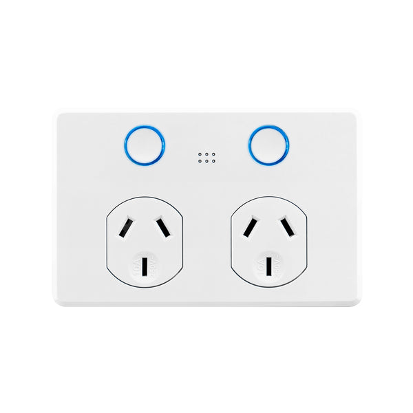 DETA White Gloss Grid Connect Smart Double Touch Power Point