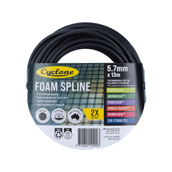 Cyclone 5.7mm x 13m Pro Foam Spline - 13m