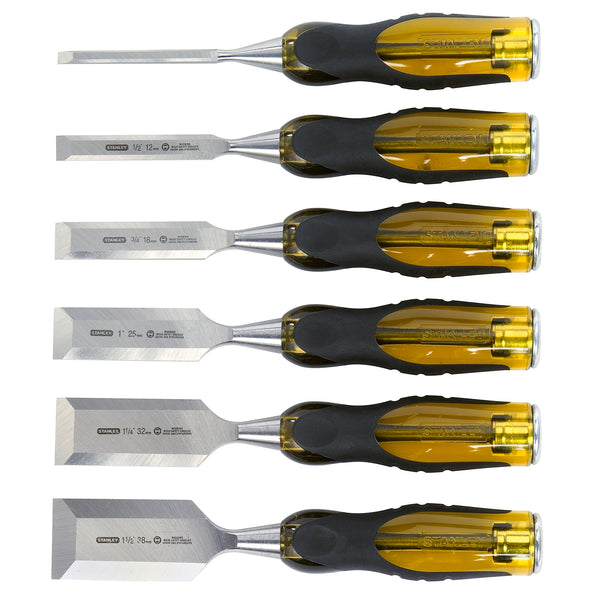 Stanley FatMax 6 Piece Thru Tang Butt Chisel Set